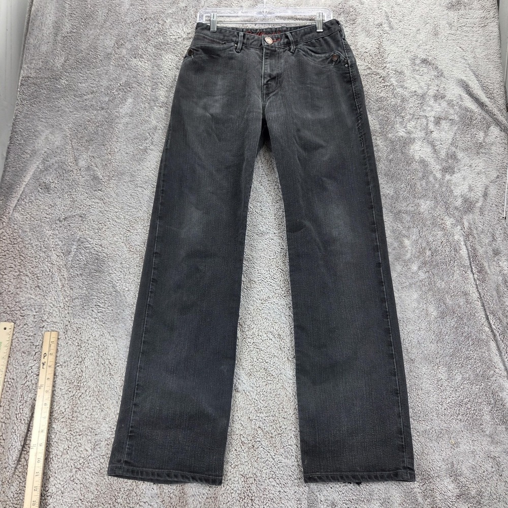 Vintage Levis Red Loop Jeans Mens Gray Charcoal Engineered Zip Fly Fits 28x32